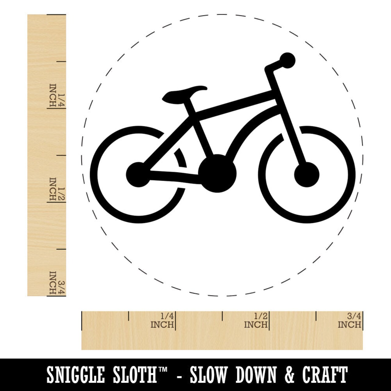 Mountain Bike Bicycle Cyclist Cycling Rubber Stamp for Stamping Crafting Planners